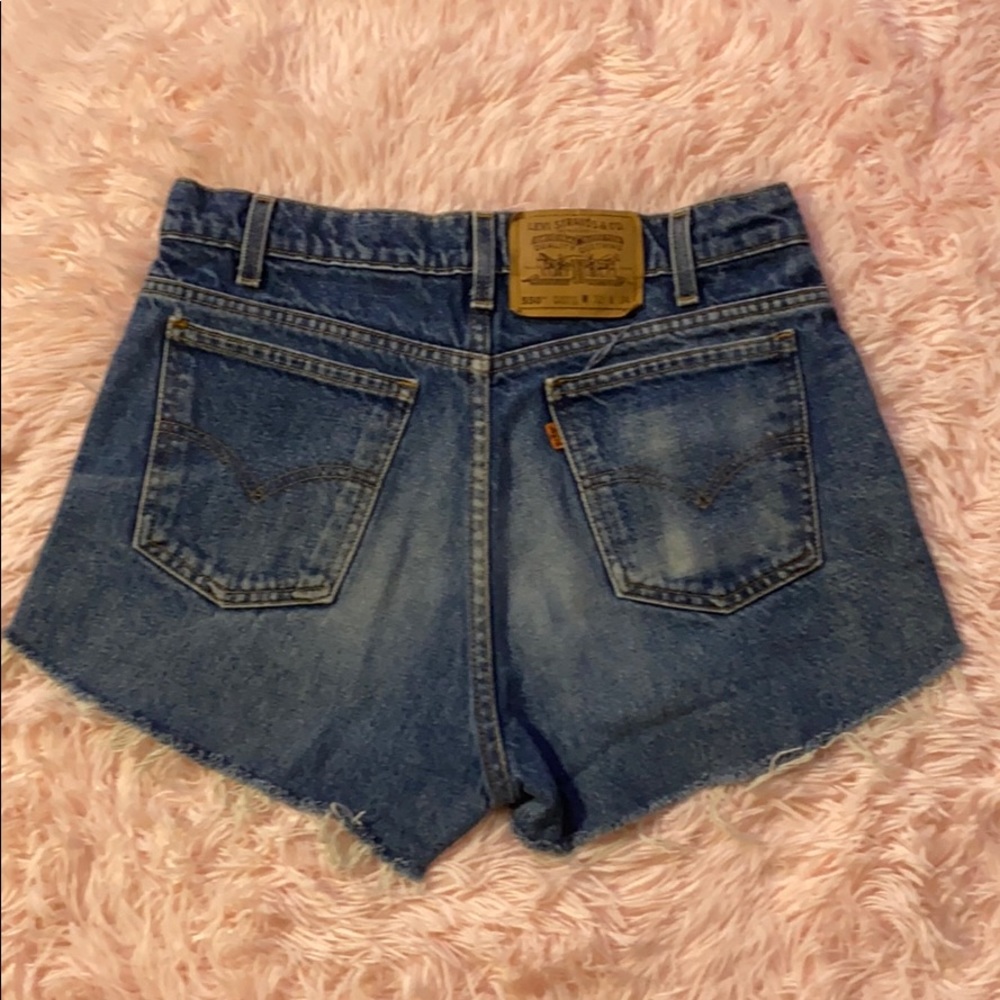 High Rise Levi shorts Denim Cut off shorts, raw hem